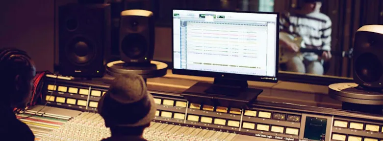 Music producers in the studio at Pulse College The Music Production degree js delivered jointly by Griffith College and Windmill Lane Studios