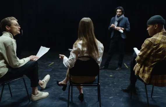 actors sitting