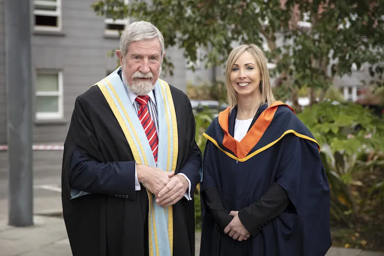 Helen Dixon with Professor Diarmuid Hegarty Helen Dixon with Professor Diarmuid Hegarty