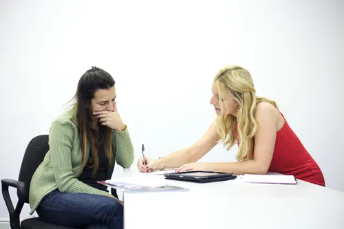 Student and tutor working together Student and tutor working together at Griffith College Limerick