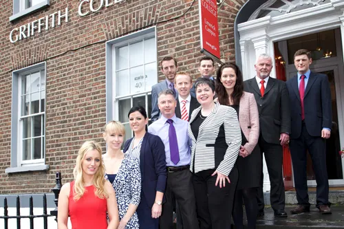 Griffith College Building Griffith College Limerick Staff in front of Building