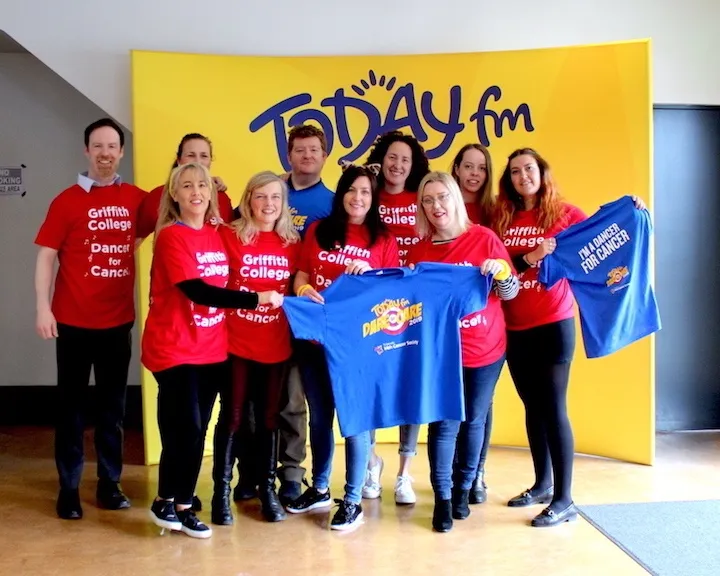 Griffith College staff attend TodayFM's "Dancer for Cancer" event Griffith College staff attend TodayFM's Dare to Care event, "Be a Dancer for Cancer"