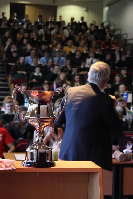Professor Diarmuid Hegarty addresses students competing in the Business Enterprise Competition Professor Diarmuid Hegarty addresses students competing in the Business Enterprise Competition
