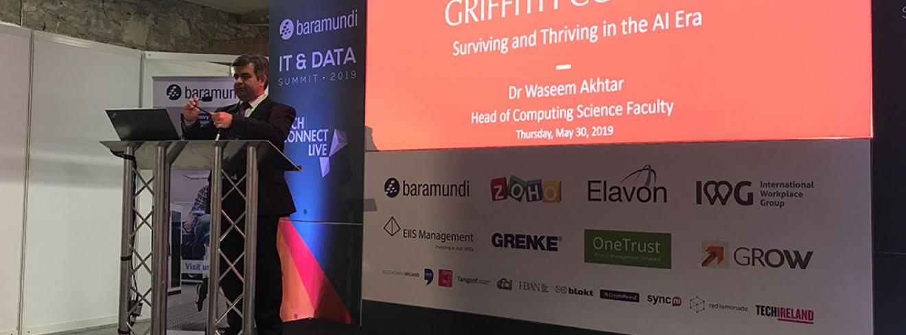 The theme of Dr Akhtar's talk at the IT & Data Summit was Artificial Intelligence The theme of Dr Akhtar's talk at the IT & Data Summit was Artificial Intelligence
