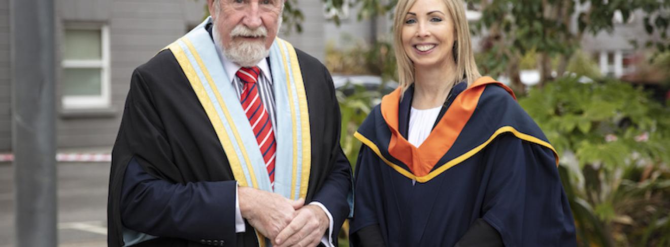 Helen Dixon with Professor Diarmuid Hegarty Helen Dixon with Professor Diarmuid Hegarty