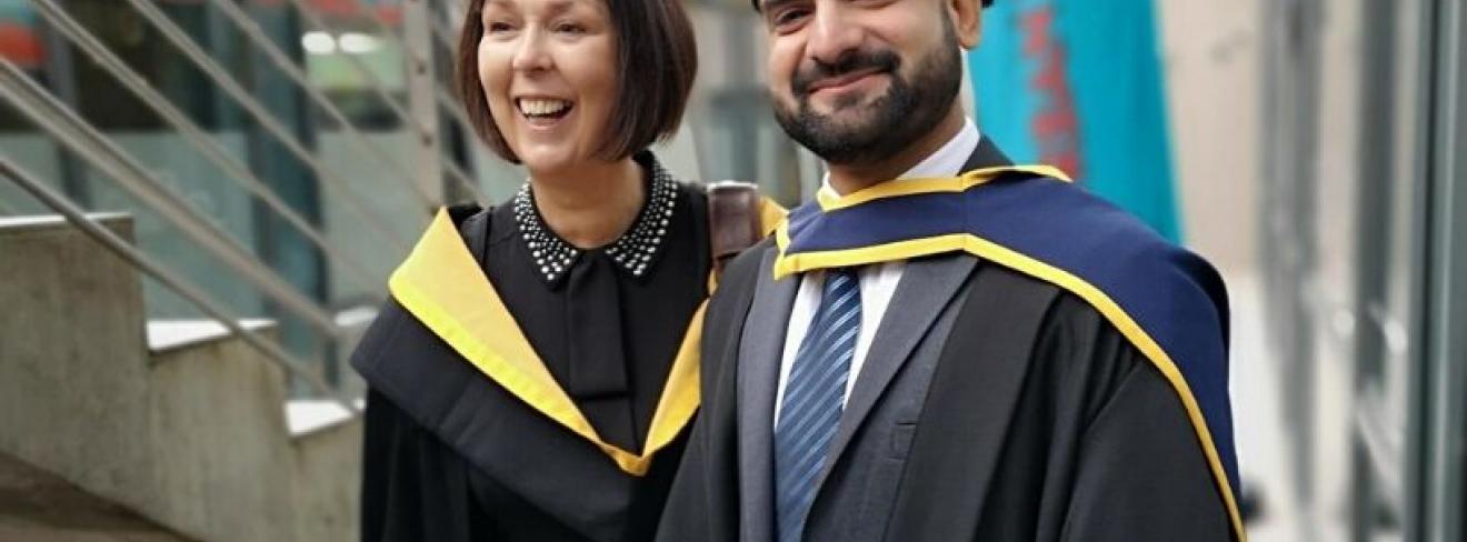 Griffith College's accountancy course shortlisted at Irish Accountancy Awards Accountancy lecturer Paula Byrne with a graduating student
