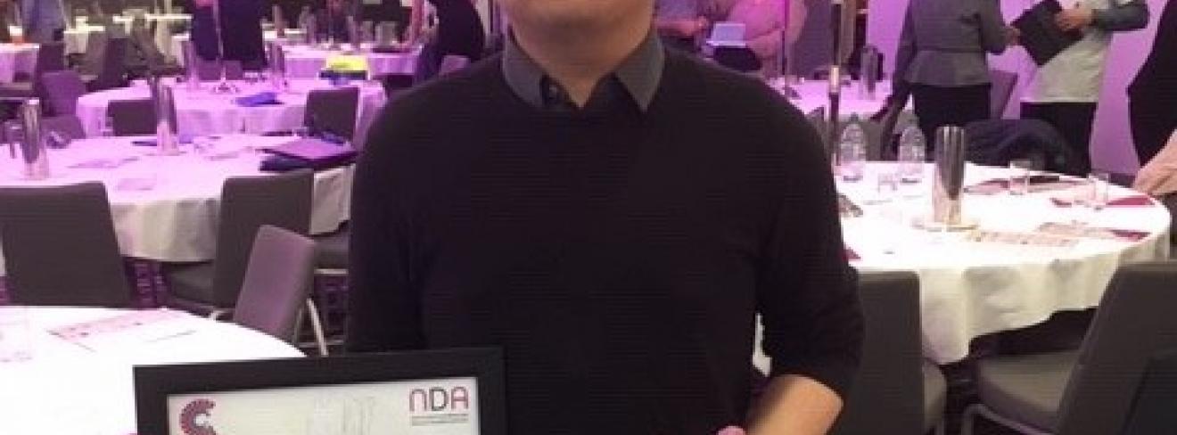 Griffith College Interior Architecture student wins at Universal Design Awards Griffith student Gerry Triyadi poses with his trophy and certificate at the Universal Design Awards
