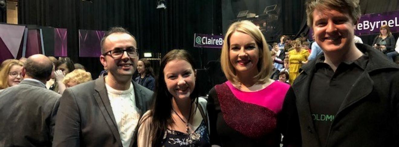 Griffith College students with Claire Byrne Griffith College students with Claire Byrne