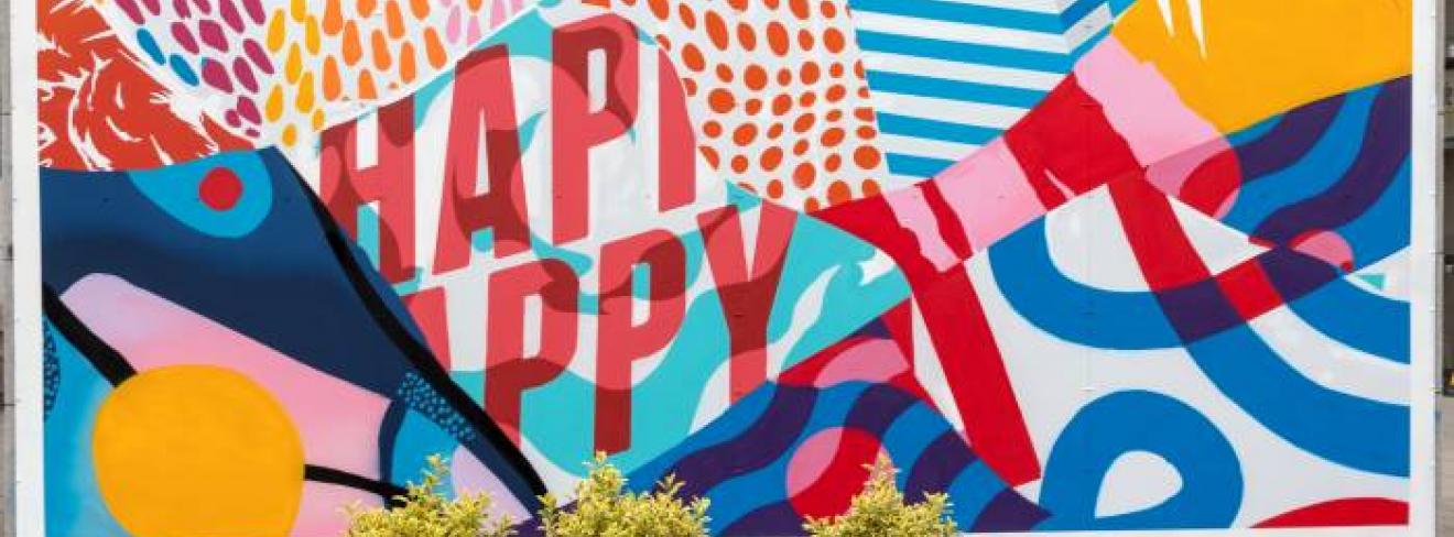 Happy Mural at Griffith College Happy Mural at Griffith College